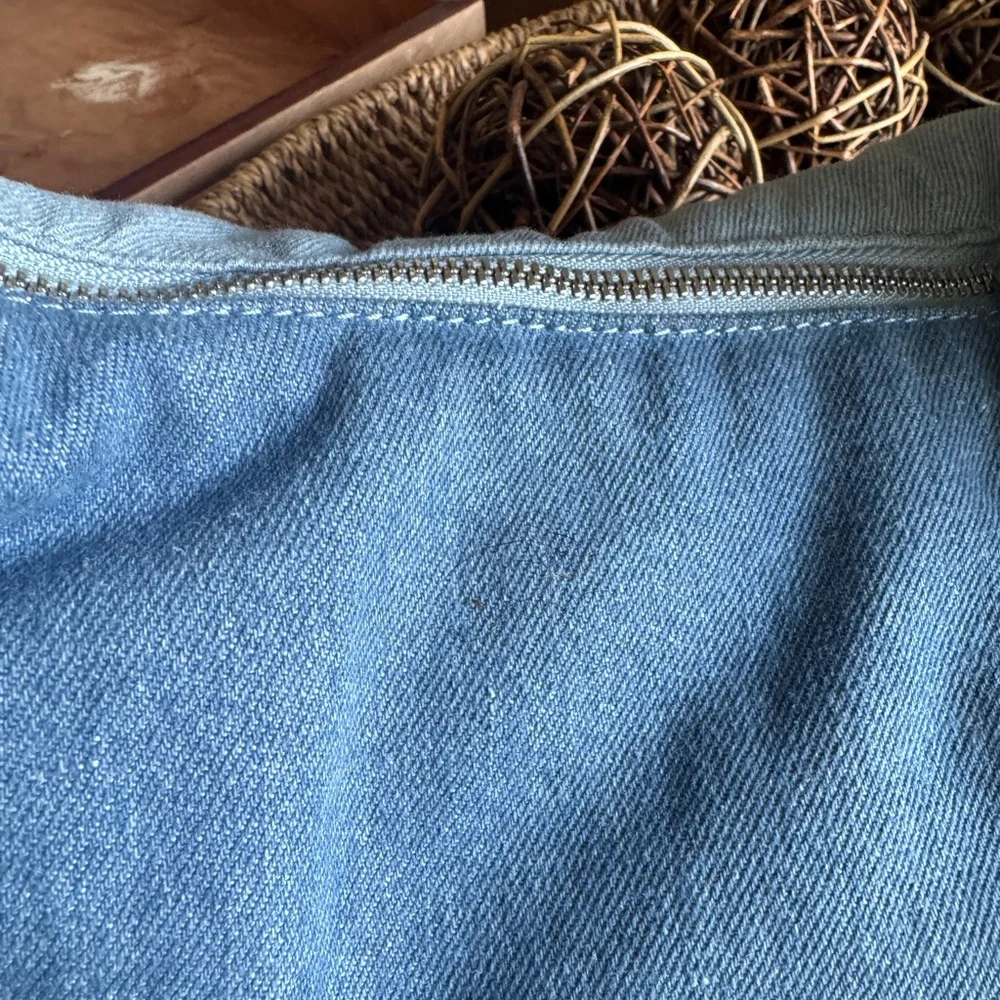 Nunoo Casual Denim Hobo Bag with Chain Strap - Blue